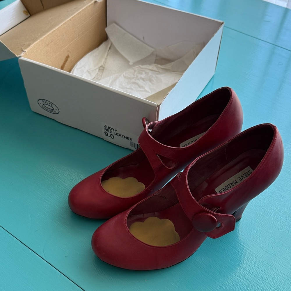 Steve Madden Red Heeled Shoes
